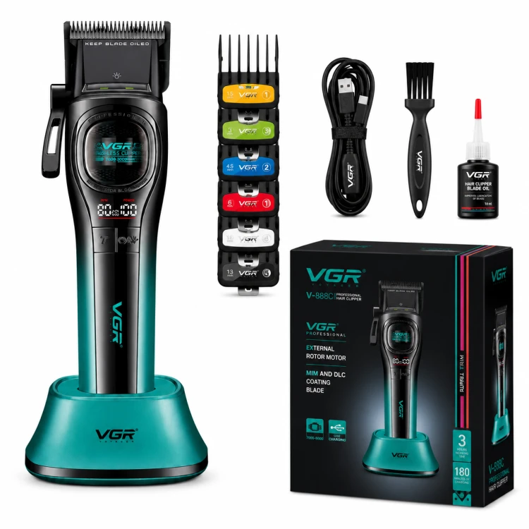 Maszynka fryzjerska VGR V-888C Rotatech zielona